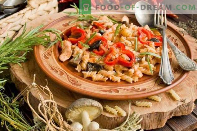 Pasta di pollo e funghi - Classici accessibili della cucina italiana