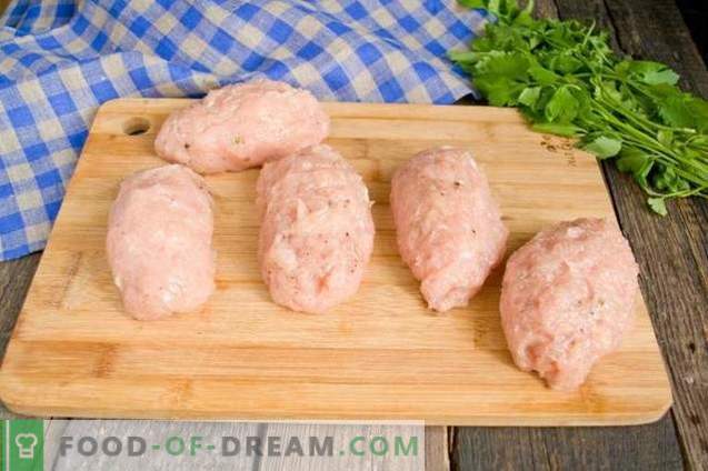 Kotlety z kurczaka w Kijowie wykonane z mięsa mielonego - łatwa opcja gotowania