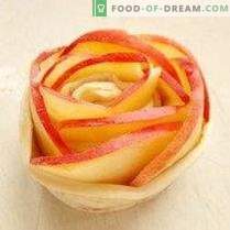 Pieczone róże z ciasta francuskiego