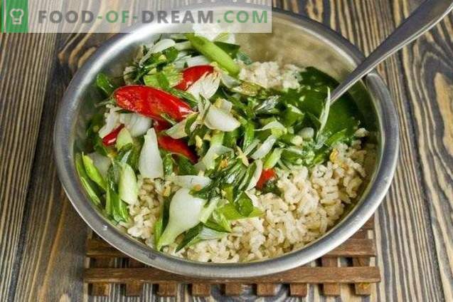 Zielony ryż z klopsikami