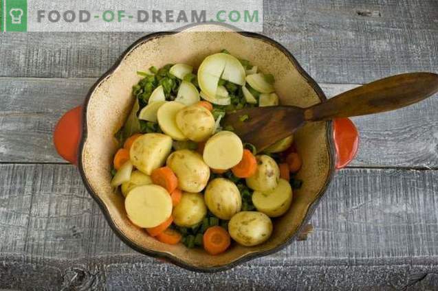 Zupa z gulaszu z kurczaka z nowymi ziemniakami i zieloną cebulką