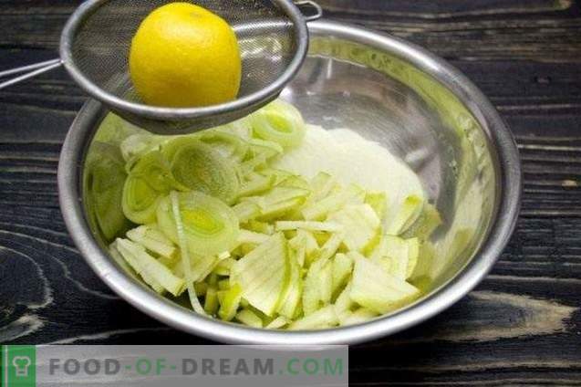 Lenten potato salad with celery and apple