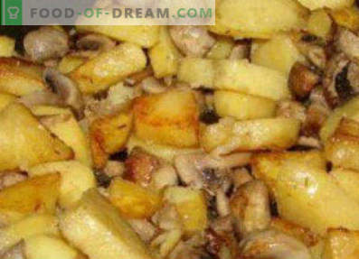 Бутчета пържени с картофи, рецепти за готвене