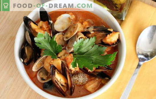 Zupa z owoców morza: małże, krewetki, kalmary, ośmiornice. Przepisy na gotowanie zupy z owocami morza na każdy gust