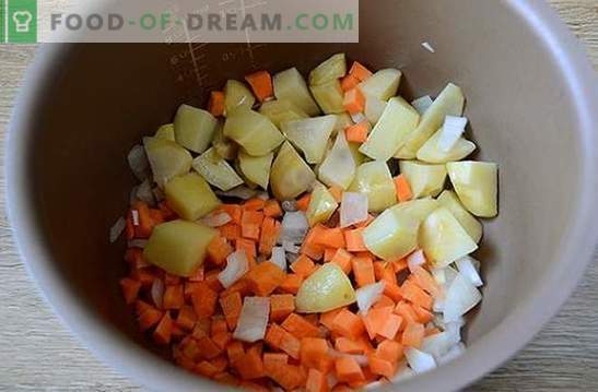 Gulasz warzywny z klopsikami w wolnej kuchence: obfite i piękne danie. Autorski przepis na gotowanie w gulaszu warzywnym multicooker krok po kroku