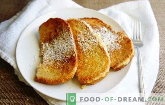 Chleb w mleku na patelni - grzanki, słodkie, pikantne i do rosołu. Smaż rumiane grzanki chlebowe w mleku na patelni