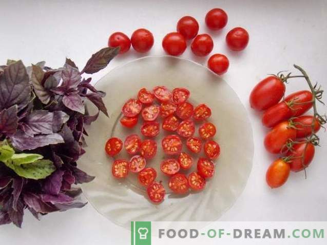 Focaccia z pomidorami cherry i bazylią