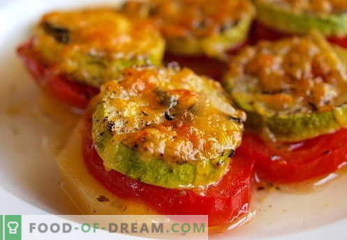 Squash z pomidorami - najlepsze przepisy. Jak prawidłowo i smacznie gotować cukinię z pomidorami.