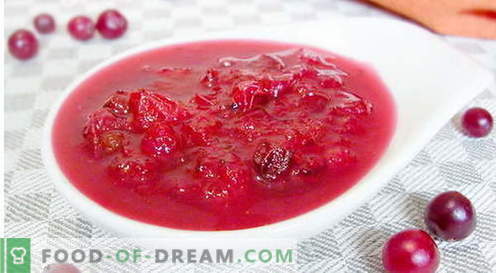 Cranberry-Sauce - die besten Rezepte. Wie man richtig und lecker Cranberry-Sauce kocht.