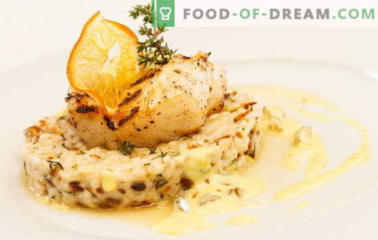 Fisch in Sahne: Kochen ist einfach, Essen ist nützlich. Optionen zum Garen von Fisch in Sahne: mit Pilzen, Käse, Garnelen