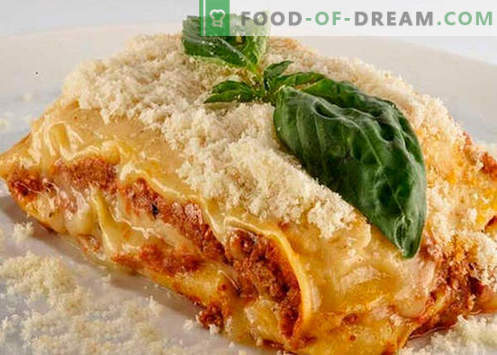 Lasagne z grzybami - właściwe przepisy. Jak szybko i smacznie gotować lasagne z grzybami.