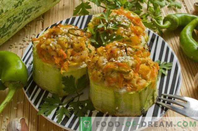 Stuffed zucchini baked in the oven