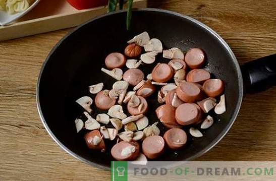 Ryż z mięsem mielonym i warzywami w pomidorach: fantazja o risotto dostępnych produktów. Foto-przepis na gotowanie ryżu z mięsem mielonym i warzywami na pomidorze: krok po kroku