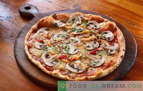 Pizza z mięsem mielonym i grzybami: tradycyjne i oryginalne przepisy. Domowa pizza z mielonym mięsem i pieczarkami - najlepsze opcje