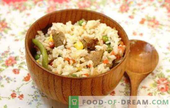 Ryż z mięsem w wolnej kuchence: od pilafu do paelli. Przepisy popularnych dań ryżowych z mięsem w powolnej kuchence: proste i oryginalne