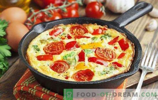 Omlet z warzywami - jasne i zdrowe śniadanie. Jak ugotować omlet z warzywami na patelni, w wolnej kuchence, piekarniku i kuchence mikrofalowej