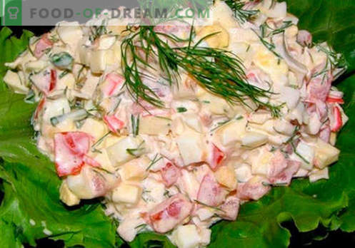 Salată de crab cu brânză - primele cinci rețete. Cum să gătești corect și gustos salată de crab cu brânză.