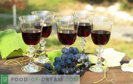 Czarne wino gronowe: przygotowanie surowców i technologia przygotowania. Przepisy na domowe wino z czarnych winogron