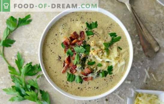 Zupa brokułowa i kalafiorowa - pierwsza przydatna! Niezwykłe i tradycyjne przepisy na zupy brokułowe i kalafiorowe