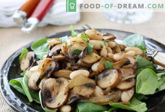 Sałatka ze smażonymi grzybami - wybór najlepszych przepisów. Jak właściwie i smacznie przyrządzić sałatkę ze smażonymi grzybami.