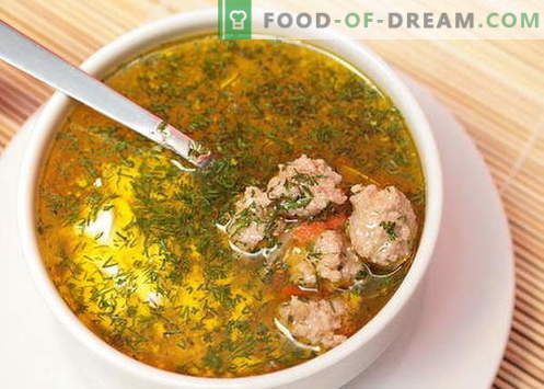 Meatball Soup - najlepsze przepisy. Jak prawidłowo i gotować zupę z klopsikami.