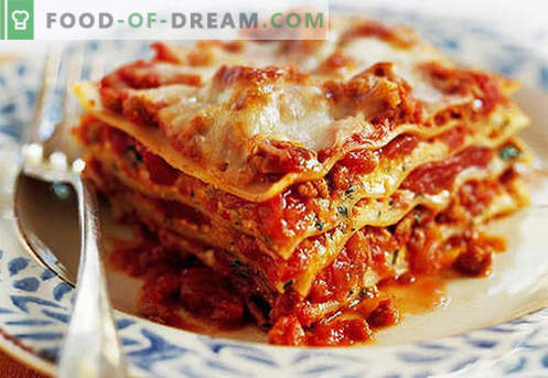Lasagna w domu - odpowiednie przepisy. Jak szybko i smacznie gotować lasagne w domu.