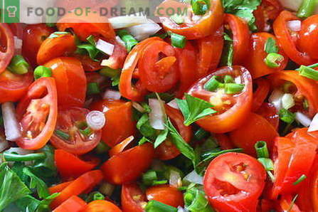 Sałatki z pomidorów to najlepsze przepisy. Jak prawidłowo i smacznie gotować sałatki z pomidorów.