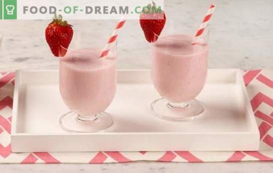 Strawberry Smoothies - co za pyszny napój! Jak zrobić koktajle truskawkowe ze śmietaną, miętą, bananem, miodem, lodami?