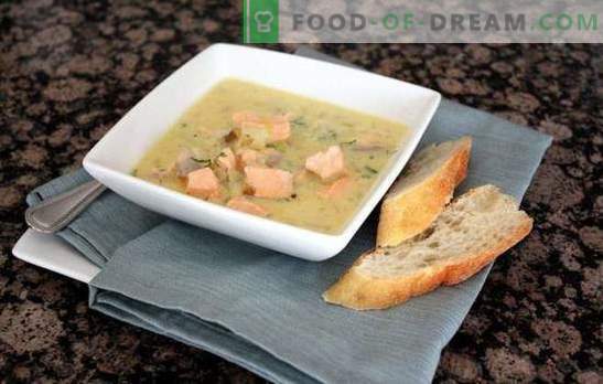 Różowa zupa z łososia - królewski pierwszy kurs: z dymem lub wódką? Przepisy zupy z łososia garbowego z warzywami, płatkami, grzybami, jajkami