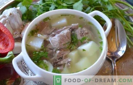 Shulum wieprzowe - najbogatsza zupa! Przepisy i metody gotowania shulum z wieprzowiny z dymem, wędzonym mięsem, warzywami