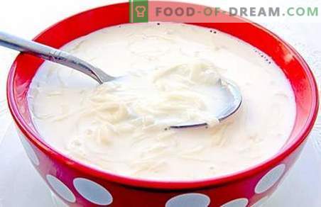 Zupa mleczna - najlepsze przepisy, sztuczki i funkcje. Jak gotować zupę mleczną z ciastem, warzywami, serem