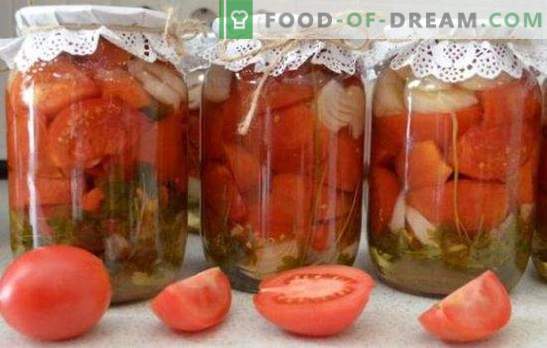 Pomidory na zimę bez sterylizacji: spiżarnia witaminowa. Warianty różnych sałatek pomidorowych na zimę bez sterylizacji