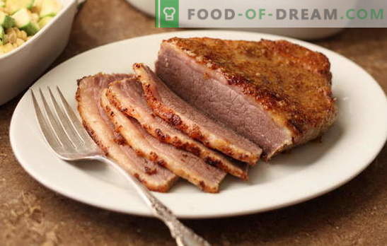 Mięso gorczycy jest aromatyczne, domowej roboty, pikantne. Pieczone i pieczone mięso w musztardzie: z winem, miodem, majonezem