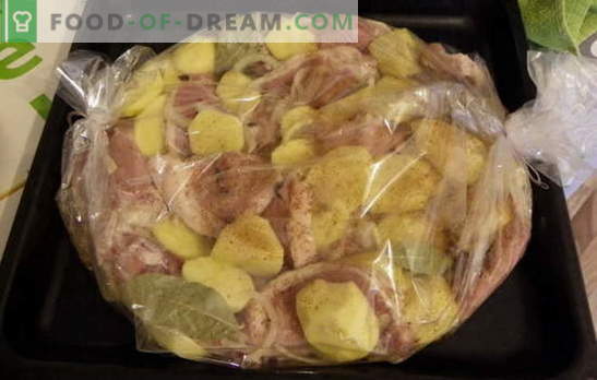 Piecz ziemniaki z mięsem w rękawach: przepisy na leniwych? Soczyste, rumiane, pikantne i „pijane” - ziemniaki z mięsem w rękawie