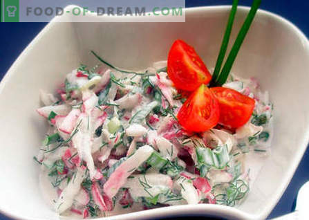 Sałatka rzodkiewka - najlepsze przepisy. Jak właściwie i smacznie gotować sałatkę z rzodkiewki.