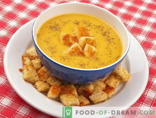 Zupa z grzankami - najlepsze przepisy. Jak prawidłowo i smacznie gotować zupę z grzankami.