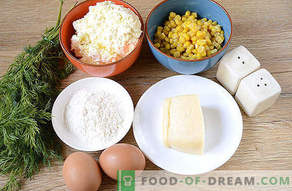 Zapiekanka z kukurydzy i twarogu: smaczna, zdrowa i piękna! Zapiekanki z przepisami fotograficznymi, krok po kroku z serem i kukurydzą w puszkach