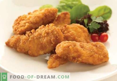 Smażony kurczak - najlepsze przepisy. Jak właściwie i smacznie gotować kurczaka w cieście.