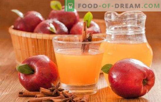 Sok jabłkowy na zimę w domu: nie myl się z technologią! Klasyczne i miksovye warianty tego soku jabłkowego na zimę