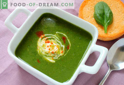 Zuppa di spinaci - Ricette provate. Come cucinare correttamente e gustoso zuppa di spinaci.