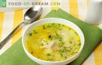 Supă de piept de pui - simplă, gustoasă. Cele mai bune retete pentru supa de piept de pui parfumat cu ou, telina, spanac