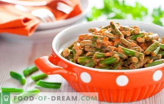 Como cozinhar feijão verde saborosa e rapidamente: uma salada, acompanhamento com legumes, ovos, cogumelos. Cozinhar feijão verde saboroso - receitas