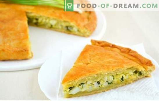 Galaretowate ciasto z zieloną cebulą i jajkiem - przepisy na pachnące ciasta! Sekrety gotowania galaretowatego ciasta z zieloną cebulą i jajkiem