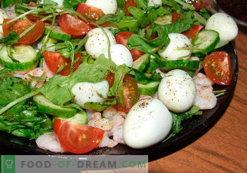 Quail Egg Salad - wybór najlepszych przepisów. Jak właściwie i smacznie przyrządzić sałatkę z jajkami przepiórczymi.
