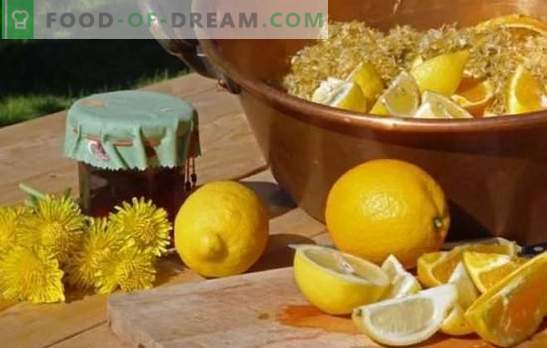 Dandelion jam with lemon - a useful sweetness! Variants of dandelion jam with lemon, mandarin, mint, apple, pomegranate