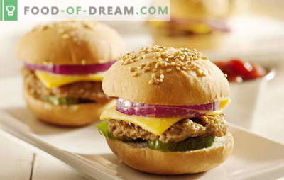 Hamburger w domu: przepisy na bułki i dodatki. Przygotuj hamburgery w domu: z rybami, mięsem, grzybami