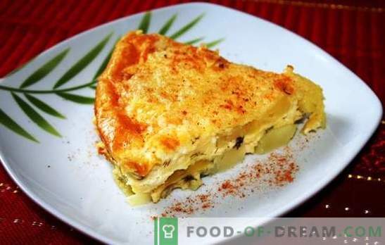 Aardappelschotel met kaas - een gerecht voor elke dag. Recepten van aardappel en kaas ovenschotel: met vlees, kip, mayonaise
