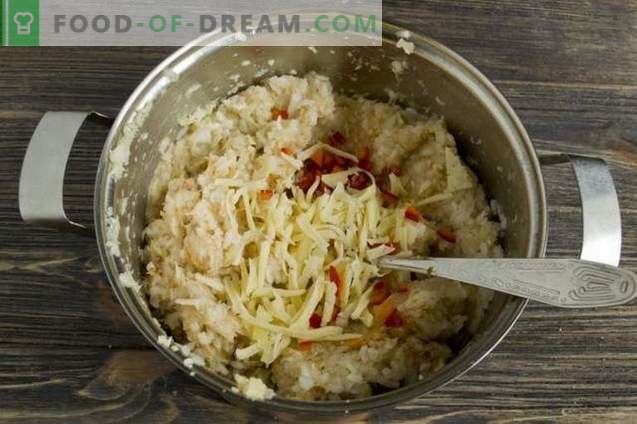 Leniwe kapustne bułki w piekarniku z ryżem i kurczakiem w sosie pomidorowym