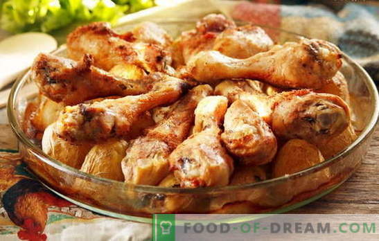 Poduszki z kurczaka z ziemniakami w piekarniku są ulubionymi przepisami. Gotowanie podudzia z kurczaka z ziemniakami w piekarniku na różne sposoby