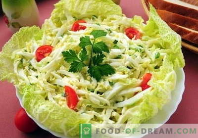 Cabbage salad with egg - the five best recipes. Cooking properly and delicious salad with cabbage and egg.